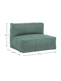 Fauteuil futon de jardin Sparrow, Tissu vert de jade, larg. 87 x haut. 64 cm