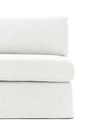 Modulo centrale Russell, Rivestimento: 100% cotone Con 50.000 ci, Struttura: legno di pino massiccio c, Piedini: plastica, Tessuto bianco crema, Larg. 103 x Alt. 77 cm