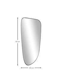 Moderne wandspiegel Oiva in gebogen vorm, Zwart, B 40 cm x H 95 cm