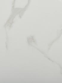 Okrągły stół do jadalni o wyglądzie marmuru Karla, Blat: płyta pilśniowa średniej , Biały o wyglądzie marmuru, czarny, Ø 90 x W 75 cm