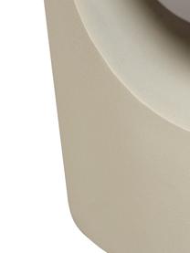 Tavolino rotondo in metallo Sai, Metallo verniciato a polvere, Beige, Ø 30 x Alt. 56 cm