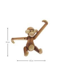 Figura decorativa de madera de teca de diseño Monkey, Madera de teca, madera de limba, barnizadas, certificado FSC, Madera de teca, An 20 x Al 19 cm