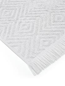 Handtuch Jacqui in verschiedenen Größen, mit Hoch-Tief-Muster, Hellgrau, Handtuch, B 50 x L 100 cm, 2 Stück
