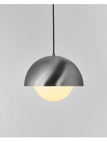 Lampada a sospensione Lucille, Baldacchino: metallo, spazzolato, Bianco, argentato, Ø 35 x Alt. 30 cm