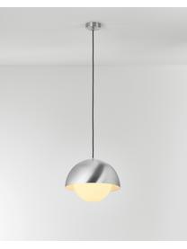 Lampada a sospensione Lucille, Baldacchino: metallo, spazzolato, Bianco, argentato, Ø 35 x Alt. 30 cm