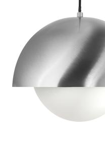 Lampada a sospensione Lucille, Baldacchino: metallo, spazzolato, Bianco, argentato, Ø 35 x Alt. 30 cm