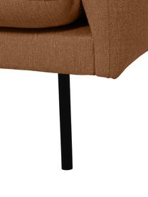 Sofa Moby (3-Sitzer) in Nougat mit Metall-Füßen, Bezug: Polyester Der hochwertige, Füße: Metall, pulverbeschichtet, Webstoff Nougat, B 220 x T 95 cm