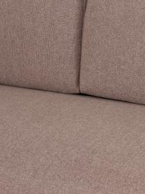 Bank Fluente (3-zits) met metalen poten, Bekleding: 100% polyester., Frame: massief grenenhout, FSC®-, Poten: gepoedercoat metaal., Geweven stof bruin, B 196 x D 85 cm