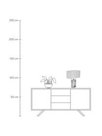 Lámpara de mesa Shanghai, Cromo, blanco, An 35 x Al 47 cm