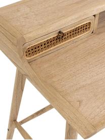 Schreibtisch Nalu aus Holz mit Wiener Geflecht, Griffe: Metall, lackiert, Mindiholz, B 110 x T 60 cm