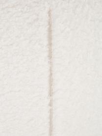 Plyšové kreslo Kalia, Krémovobiela, svetlé bukové drevo, Š 78 x H 80 cm