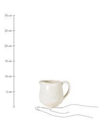 Handgemachtes Steingut-Milchkännchen Nordic Vanilla in Cremeweiß gesprenkelt, 300 ml, Steingut, Cremeweiß, gesprenkelt, Ø 12 x H 9 cm
