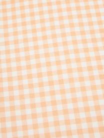 Chemin de table en coton à carreaux Vicky, 100 % coton, Couleur saumon, blanc, larg. 40 x long. 145 cm