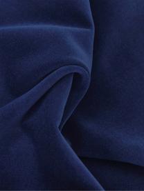 Effen fluwelen kussenhoes Dana in marineblauw, 100% katoenfluweel, Marineblauw, B 30 x L 50 cm