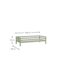 Kinderbed Eco Dream van grenenhout, 90 x 200 cm, Massief grenenhout, FSC-gecertificeerd, multiplex, Groen, B 90 x L 200 cm