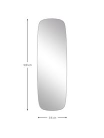 Espejo de pared de metal Alyson, Parte trasera: tablero de fibras de dens, Espejo: cristal, Negro, An 40 x Al 140 cm