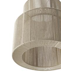 Boho hanglamp Lace gemaakt van linnen draden, Lampenkap: touw, metaal, Beige, Ø 40 x H 40 cm