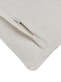 Gestreepte kussenhoes Home van gerecycled katoen, 100% katoen, GRS-gecertificeerd, Beige, crèmewit, B 45 x L 45 cm
