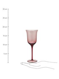 Mundgeblasene Weingläser Diseguale in unterschiedlichen Farben und Formen, 6 Stück, Glas, mundgeblasen, Bunt, Ø 7 x H 24 cm, 250 ml