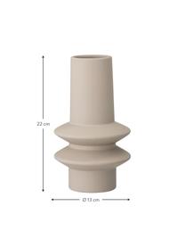 Kleine Vase Isold aus Steingut, Steingut, Beige, Ø 13 x H 22 cm