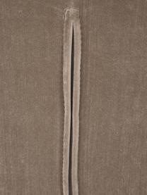 Chaise en velours rembourrée Tess, Velours taupe, couleur dorée, larg. 49 x long. 84 cm