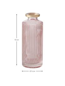 Kleines Vasen-Set Adore aus Glas, 3-tlg., Glas, gefärbt, Rosa, Ø 5 x H 13 cm