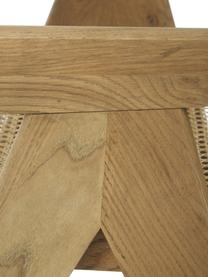Armlehnstuhl Sissi mit Wiener Geflecht, Gestell: Massives Eichenholz, Sitzfläche: Rattan, Helles Holz, B 52 x T 58 cm