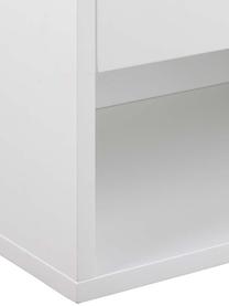 Nástěnný noční stolek se závsuvkou Cholet, Lakovaná MDF deska (dřevovláknitá deska střední hustoty), Bílá, Š 50 cm, V 24 cm