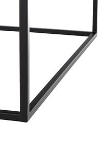 Mramorový pomocný stolík Alys, Biela, mramorovaná, čierna, Š 45 x V 50 cm