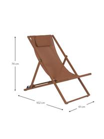 Inklapbare ligstoel Taylor, Frame: aluminium, gepoedercoat, Bruin, B 61 x L 102 cm