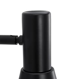 Verstelbare wandlamp Sia met stekker in mat zwart, Lampenkap: gepoedercoat metaal, Frame: gepoedercoat metaal, Zwart, D 23 x H 27 cm