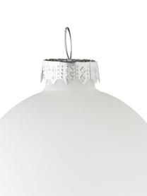 Weihnachtskugel-Set Lorene Ø 6 cm, 24-tlg., Silberfarben, Weiß, matt und glänzend, Ø 6 cm
