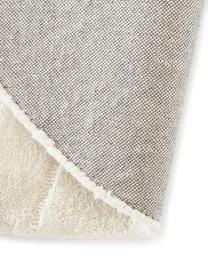 Tappeto rotondo in lana taftato a mano Aaron, Retro: 100% cotone Nel caso dei , Bianco crema, Ø 150 cm (taglia M)