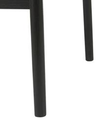 Nachttisch Libby mit Schublade aus Eichenholz, schwarz, Ablagefläche: Mitteldichte Holzfaserpla, Schwarz, B 49 x H 60 cm