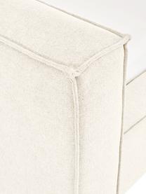 Lit en tissu capitonné beige avec rangement Lennon, Tissu beige, larg. 200 x long. 200 cm