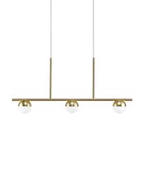 Große Pendelleuchte Contina mit Opalglas, Lampenschirm: Opalglas, Baldachin: Metall, beschichtet, Weiß, Goldfarben, B 90 x H 42 cm