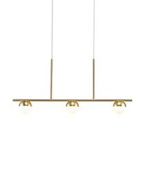 Große Pendelleuchte Contina mit Opalglas, Lampenschirm: Opalglas, Baldachin: Metall, beschichtet, Weiß, Goldfarben, B 90 x H 42 cm