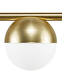 Veľká závesná lampa z opálového skla Contina, Biela, odtiene zlatej, Š 90 x V 42 cm
