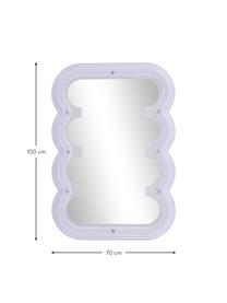 Lustro ścienne z akrylową ramą Glenn, Lila, S 70 x W 100 cm