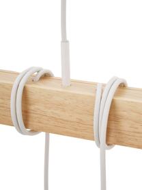 Grande suspension industrielle Townshend, Blanc, bois d'hévéa, larg. 100 x haut. 10 cm