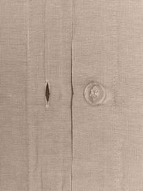 Pościel z lnu z efektem sprania Nature, Beżowy, 135 x 200 cm + 1 poduszka 80 x 80 cm