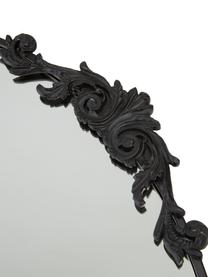 Specchio barocco pendente con cornice in metallo nero Saida, Cornice: metallo rivestito, Superficie dello specchio: lastra di vetro, Nero, Larg. 65 x Alt. 169 cm