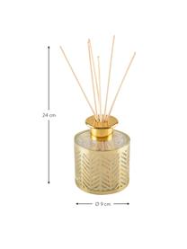 Diffuser Helion (Vanille), Metall, Glas, Duftöl, Stäbchen Holz, Vanille, Ø 9 x H 24 cm