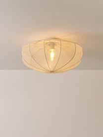 Lampa sufitowa z siateczki Beau, Stelaż: metal malowany proszkowo, Kremowobiały, Ø 60 x W 29 cm