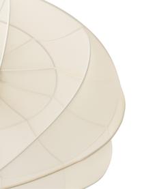 Plafondlamp Beau van netstof in crèmekleur, Lampenkap: textiel, Baldakijn: gepoedercoat metaal, Crèmekleurig, Ø 60  x H 29 cm