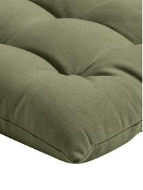 Cuscino seduta in cotone verde oliva Ava, Rivestimento: 100% cotone, Verde oliva, Larg. 40 x Lung. 40 cm