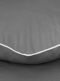 Poszewka na poduszkę z perkalu Daria, 2 szt., Ciemny szary, S 40 x D 80 cm