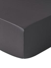 Sábana bajera de satén Premium, Gris oscuro, Cama 90 cm (90 x 200 x 25 cm)