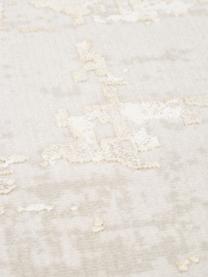 Glanzend vloerkleed Cordoba in beigetinten met franjes, vintage stijl, Bovenzijde: 70% acryl, 30% viscose, Onderzijde: 100% katoen, Beigetinten, B 200 x L 290 cm (maat L)