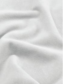 Effen fluwelen kussenhoes Dana in lichtgrijs, 100% katoenfluweel, Lichtgrijs, B 30 x L 50 cm